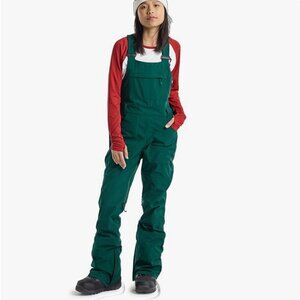 Burton Bib Green Avalon Snow Snowboard Ski Pants Medium